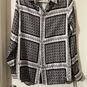 DIOR BLUE M WOVEN SHIRT
